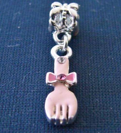 15mm FORK CHARM, Pink