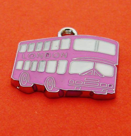 22mm Pink Bus Charm