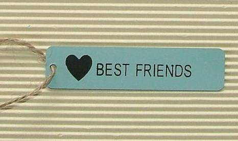 85mm x 20mm BEST FRIENDS Metal Gift Decoration Tag