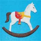 HUGE SALE - 50% OFF - ROCKING HORSE DIE-CUT EMBELLISHMENT