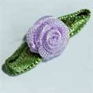 HUGE SALE - 50% OFF - FABRIC BOW WITH LILAC ROSE