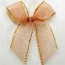 HUGE SALE - 50% OFF - TRANSLUCENT PEACH ORGANZA RIBBON BOW