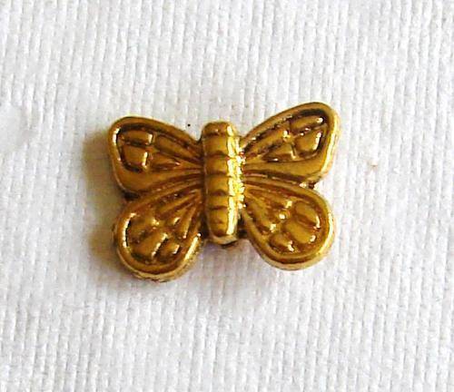 14mm Gold Butterfly Bead