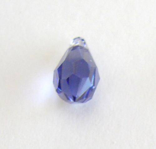 12mm SWAROVSKI CRYSTAL Drop Bead, TANZANITE