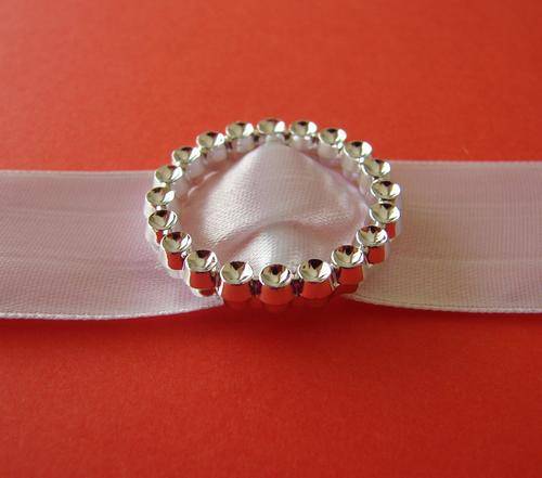 15mm Wide White Poly Satin Ribbon (Sold by the Meter)