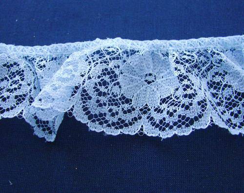 35mm Wide Light Blue Lace (Sold by the Meter)
