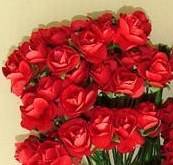 10mm Red Paper Roses (Sold in Pack of 10 Roses)