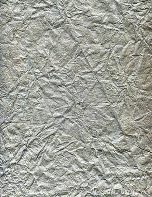 A4 Sheet of Metallic Silver Crushed Paper (200g)