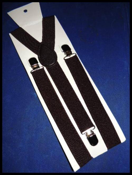 Chocolate Brown Suspenders B