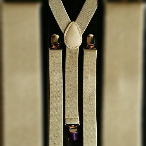 Beige Suspenders