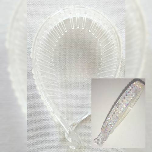 Clear Sparkle Round Banana Clip