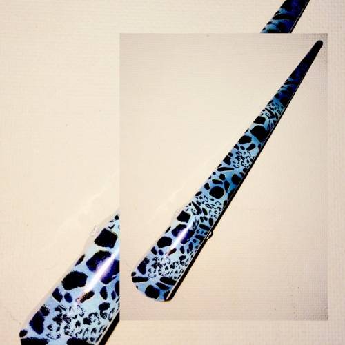 Blue Animal Print Clasp Clip