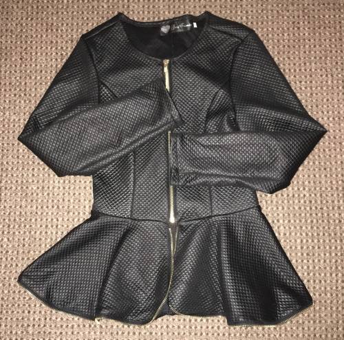 Black Leather Like  Jacket