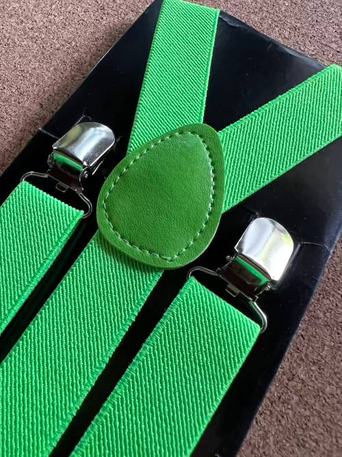 Neon Green Suspenders