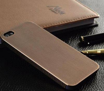 Iphone 4,4s metal mesh back case pouch bronze free postage