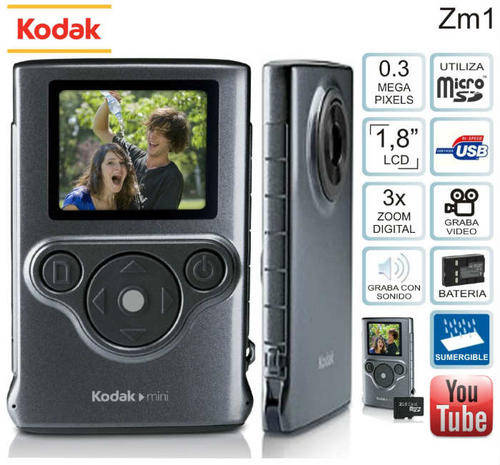 Kodak Zm1 mini video camera waterproof sealed in box brand new bargain
