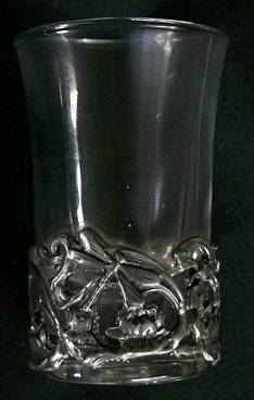 SHOT GLASS WITH PEWTER EMBELLISHMENT