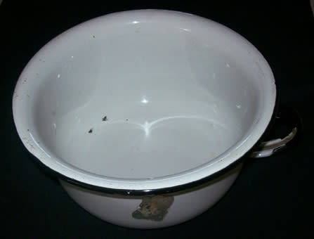 ENAMEL CHAMBER POT Hendler and Hendler