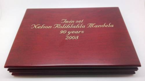 2008 Twin set 1oz gold & 1oz silver Nelson Rolihlahla Mandela 90 years | 900 Minted | R1 Start
