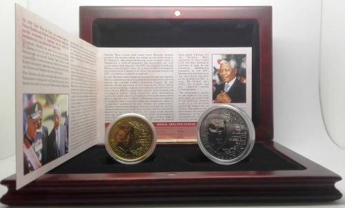 2008 Twin set 1oz gold & 1oz silver Nelson Rolihlahla Mandela 90 years | 900 Minted | R1 Start