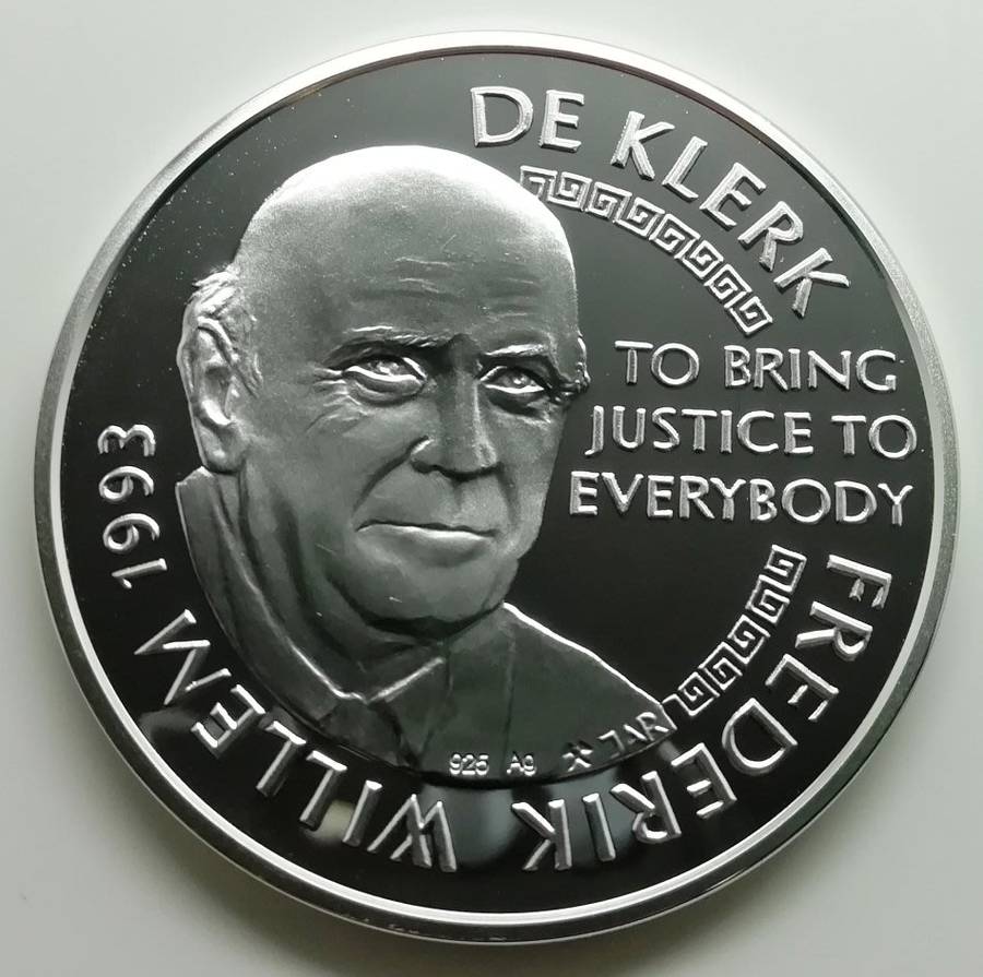 1oz PF | Mandela / De Klerk | A long walk to freedom to bring justice to everybody | Norway Mint Box