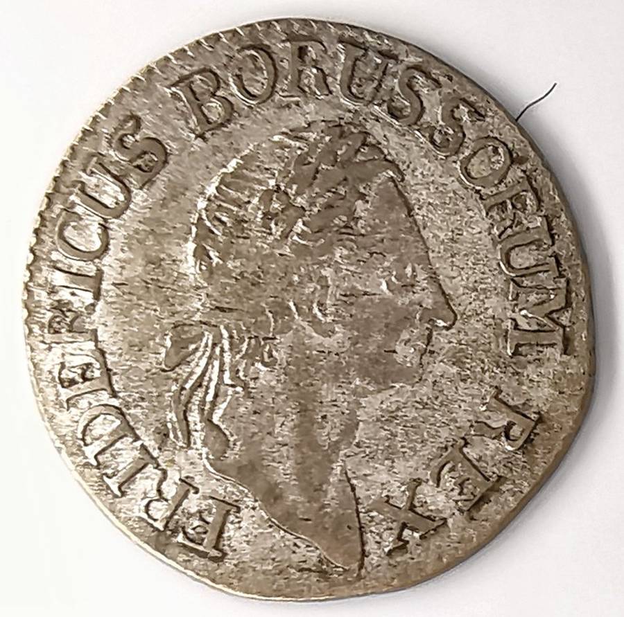 1783 | 3 Gröscher | Friedrich II | German states | 238 Year Old,18.5 mm Silver Coin
