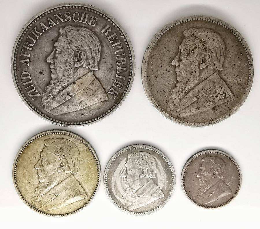 1896 Set | 2 1/2, 2,1 Shillings and 3 & 6 Pence | Zuid-Afrikaanse Republic