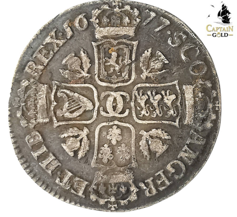 1677 |  Dollar | Scotland  | 21 mm Silver (.916) Coin | Charles II | 2nd Coinage