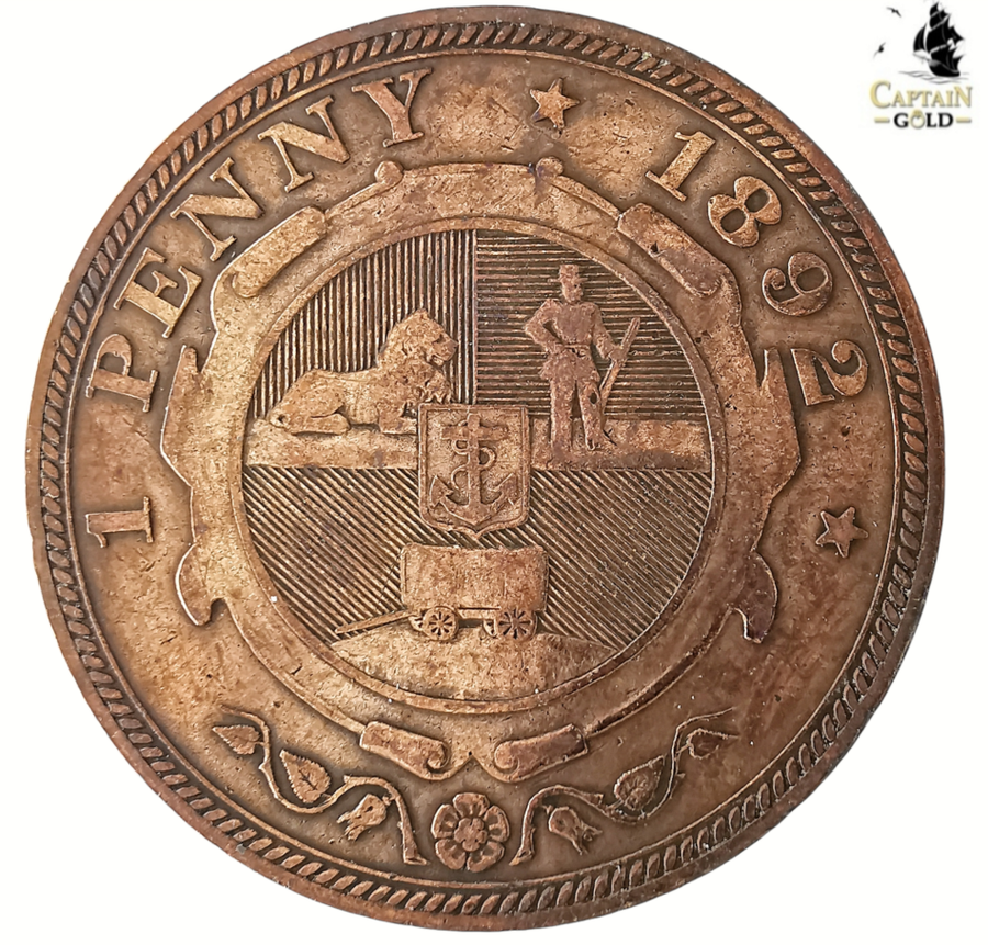 1892 | 1 Penny | Zuid Afrikaansche Republiek | Low Mintage | 30.8 mm Coin | Berlin Mint
