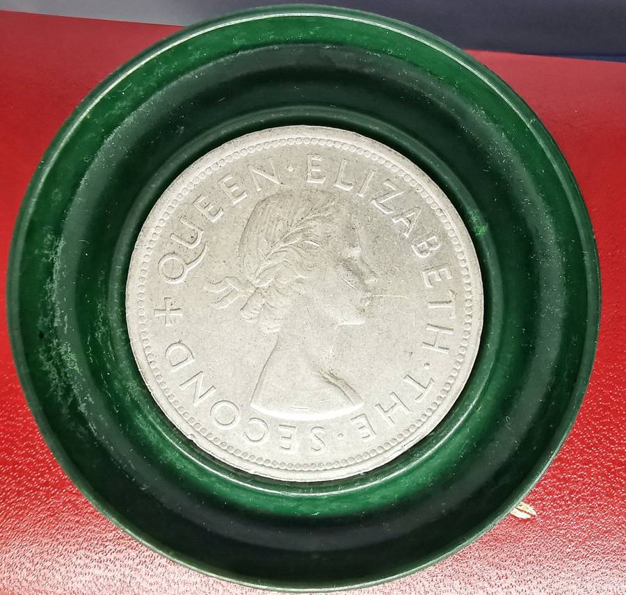 1953 | 1 Crown | Elizabeth II | Cecil Rhodes | 38.5 mm Silver Coin | Zimbabwe