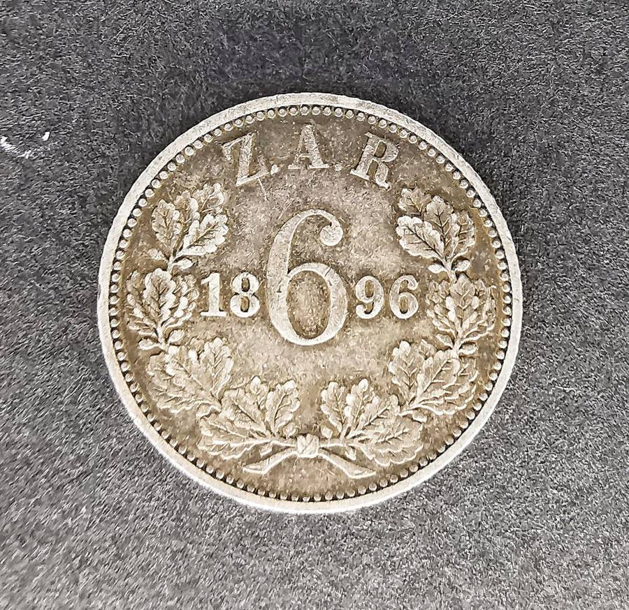 1896 | 6 Pence | Zuid Afrikaansche Republiek | Silver (.925) 19.35 mm Coin