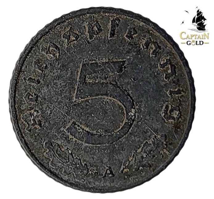 1941 | A | 5 Reichspfennig | Germany | 19.2 mm