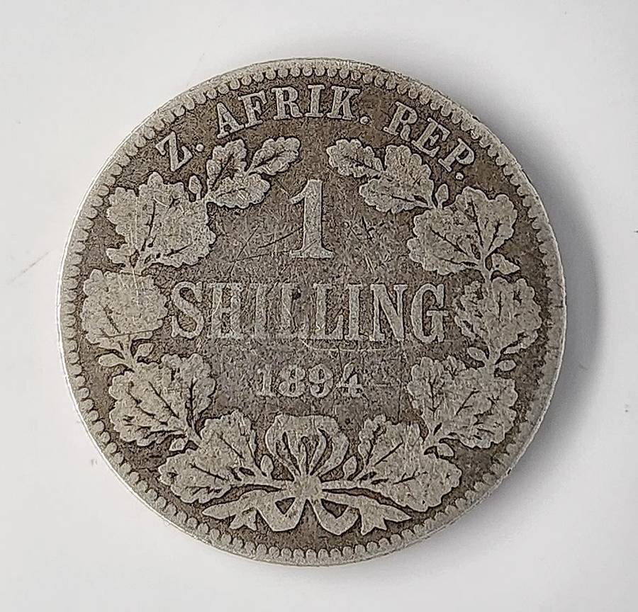 1894 | 1 Shilling | Zuid Afrikaansche Republiek | South Africa | Silver (.925) 23.7 mm Coin