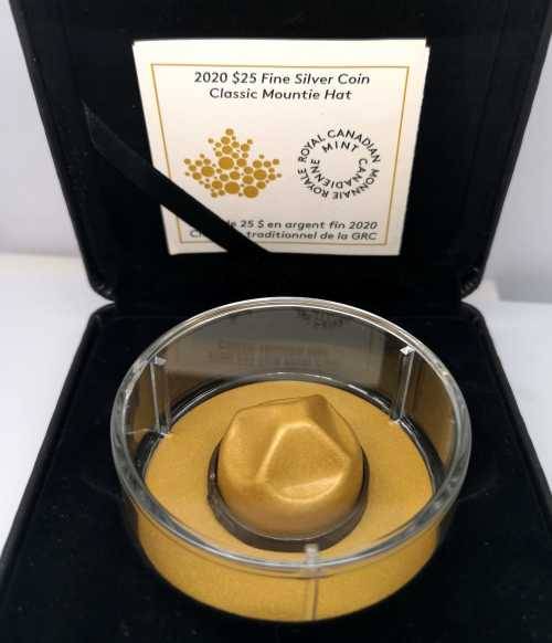 2020 | $25 | 1.5oz Silver | Coin | Classic Mountie Hat | Royal Canadian Mint | Mintage Only 6500