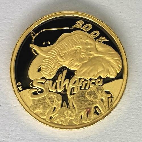2008 | Natura | The Elephant | R10 (1/10 oz) | 24 Carat 999.9 Au | Proof | Gold Coin | No Reserve