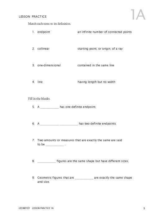 RSA Geometry - Student Workbook MATH-U-SEE