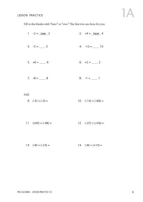 RSA Pre-Algebra - Student Workbook MATH-U-SEE