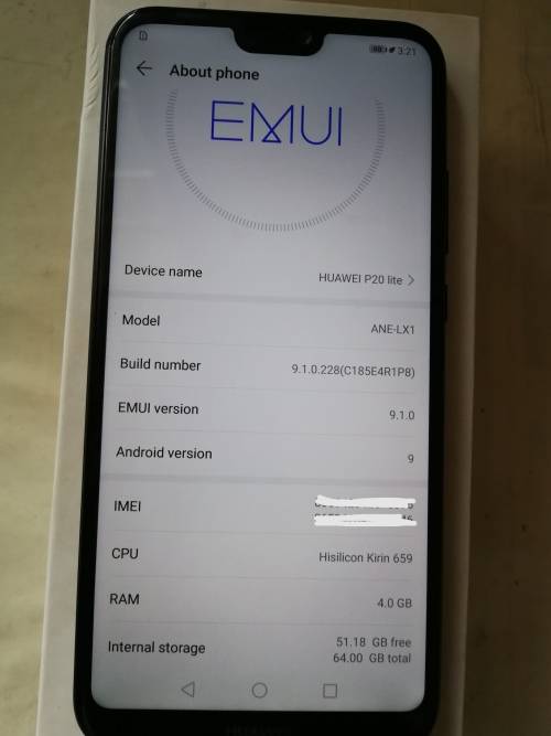 Huawei P20 Lite 64GB Black **MINT BOXED**READ