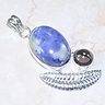 SMOKY QUARTZ AND NAVY SODALITE PENDANT