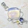 OPALITE, AMETHYST AND CITRINE PENDANT. 925 STERLING SILVER