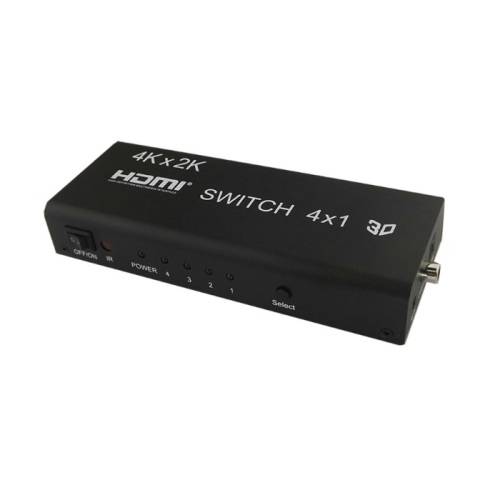 4K 4x1 HDMI Switcher with Toslink & Digital Coaxial port