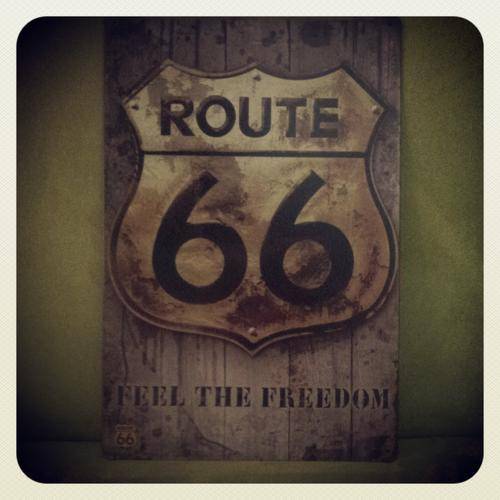 Route 66 metal wall sign 20 x 30cm