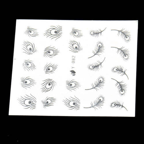 Silver Water Nail Decals