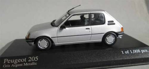 *REDUCED* PEUGEOT 205 by MINICHAMPS in 1/43 SCALE (NEW BOXED)