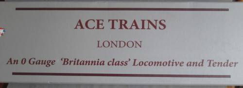 ACE TRAINS O SCALE/GAUGE - "BRITANNIA CLASS" STEAM LOCO & TENDER (BOXED) - SEE BELOW