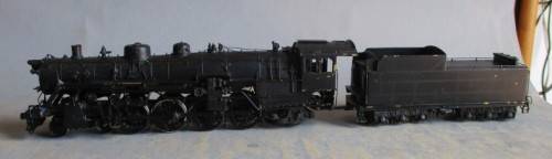 LOMI HO SCALE - BRASS 4-8-2 STEAM LOCO & TENDER, MADE IN KOREA, SEE BELOW