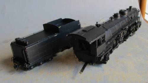 LOMI HO SCALE - BRASS 4-8-2 STEAM LOCO & TENDER, MADE IN KOREA, SEE BELOW