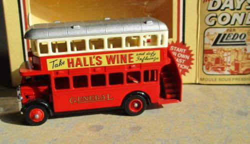 LLEDO - DOUBLE DEKKER BUS, HALL'S WINE - EXCELLENT BOXED