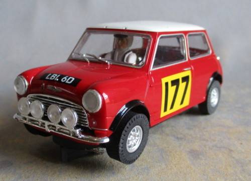 SCALEXTRICS 1/32 SCALE - MIN COOPER # 177, MOTOR NOT WORKING, SPARES OR REPAIRS