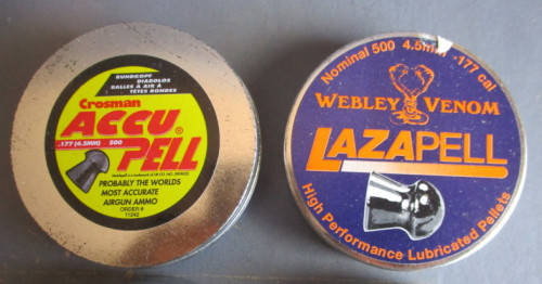 6 X TINS OF AIR RIFLE PELLETS, SOME USED TINS